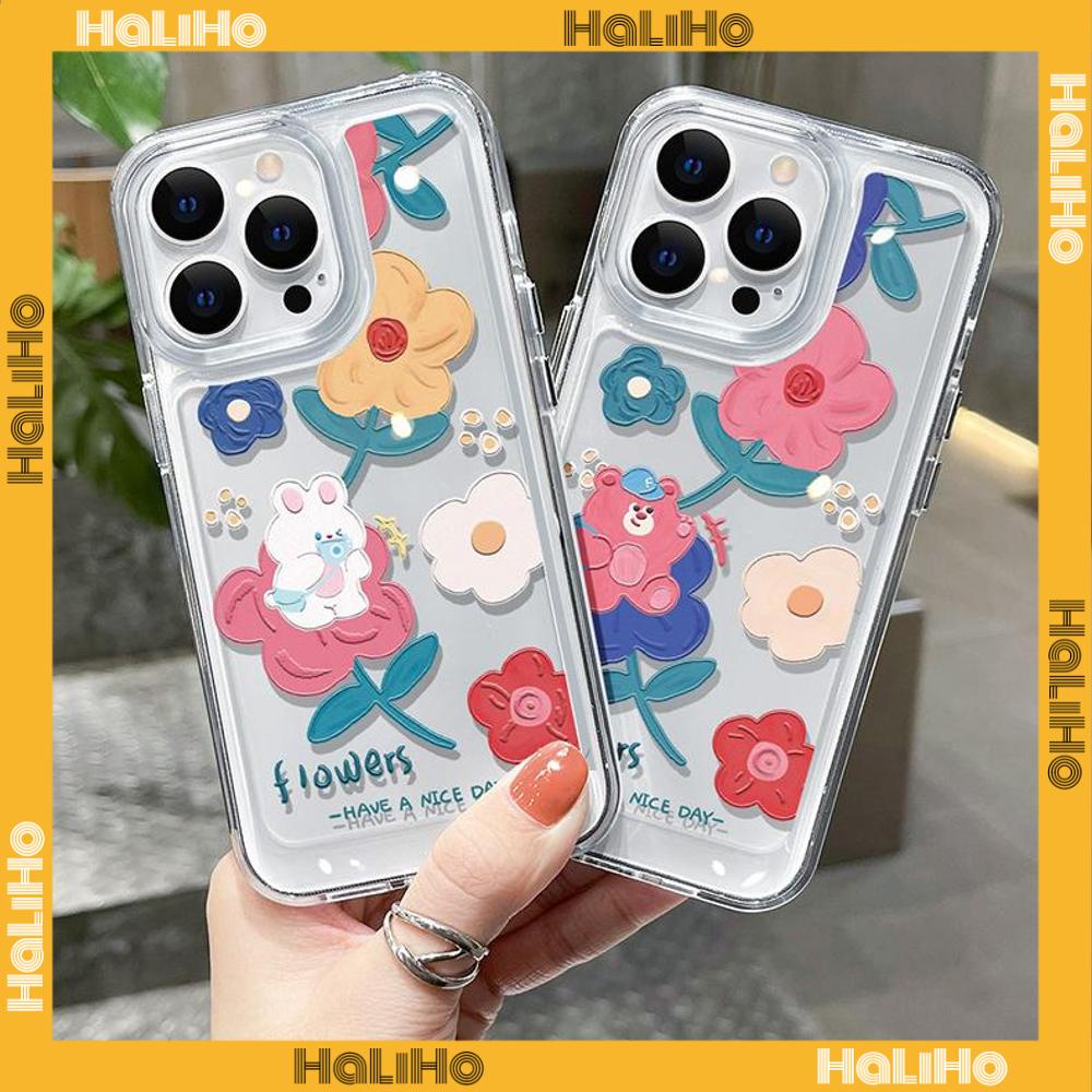 iPhone Case HD Acrylic Hard Case High Clear Metal Button Protection Camera Shockproof Painting Flowers Compatible with iPhone 14 Pro Max 14 Plus 13 Pro Max 12 Pro Max 11 XR 7Plus