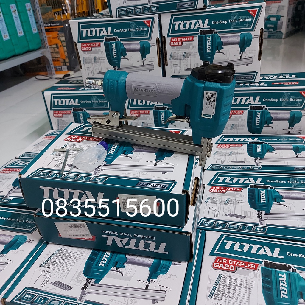 SÚNG BẮN ĐINH U DÙNG KHÍ NÉN TOTAL TAT8131-3  MÁY BẮN ĐINH U DÙNG HƠI TOTAL  BẮN ĐINH GỖ