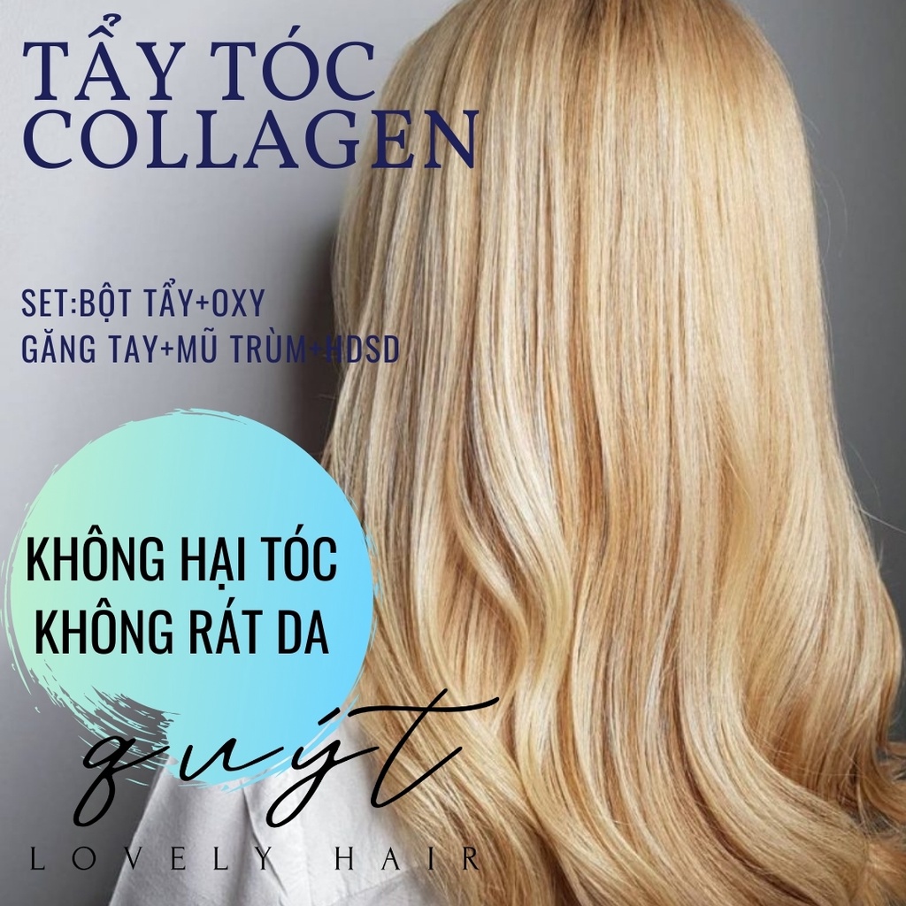 TẨY TÓC COLLAGEN+TẶNG OXY -Siêu mền mượt - Tẩy cực êm - Không hư tóc