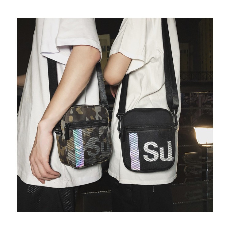 Túi đeo chéo vuông mini phối dạ quang thiết kế đeo chéo ,đeo vai chống nước tiện lợi | BigBuy360 - bigbuy360.vn