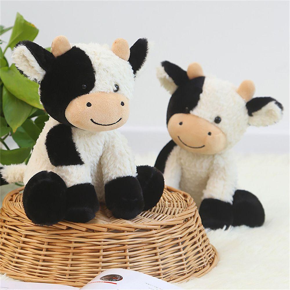 REBUY1 Bò Sữa Nhồi Bông Mềm Mại Kích Thước 22 / 30cm Trang Trí Nhà Cửa