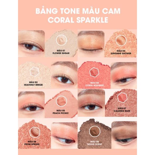 Bảng phấn mắt Clio Prism Air Eye Palete 8 màu Tươi Trẻ, Bám Lâu