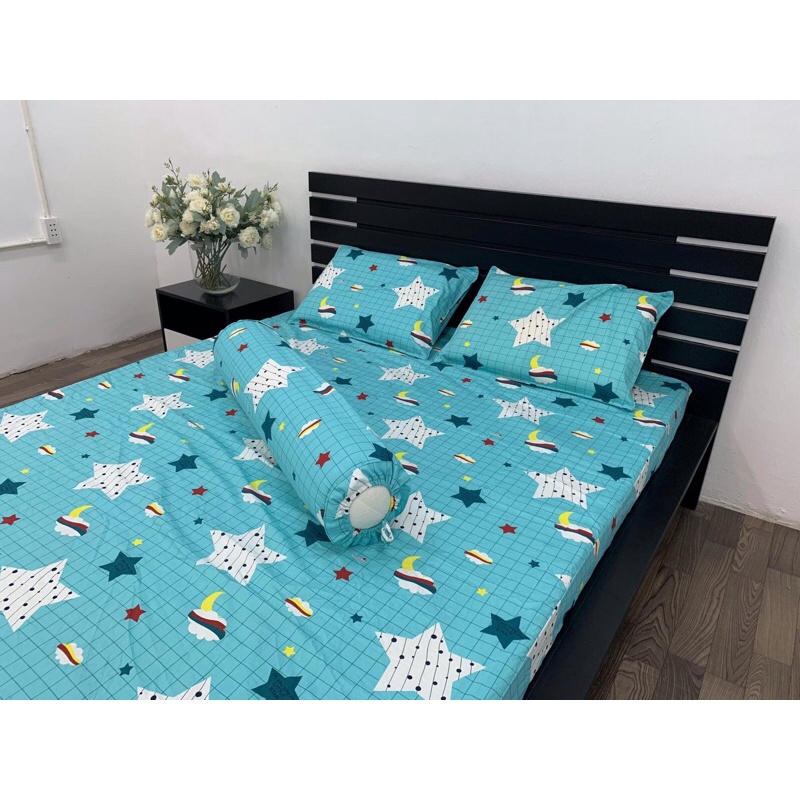 Drap Thắng Lợi, ga giường cotton 100% cao cấp chuẩn LOGO mẫu NGÔI SAO