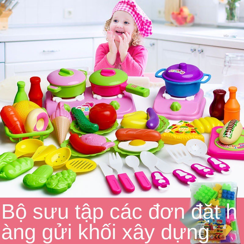 Đồ chơi nhà bếp cho trẻ em bé gái và trai nấu ăn bộ mô phỏng sinh nhật