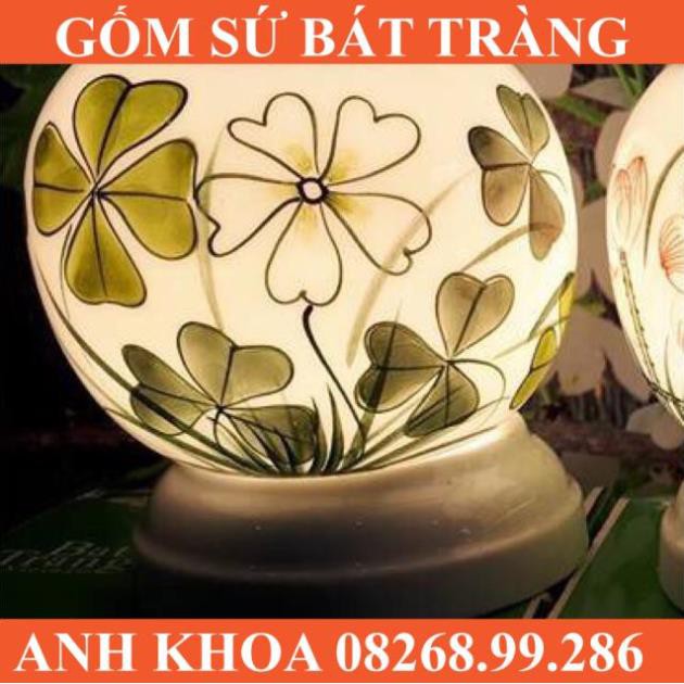 Combo 1 đèn xông tinh dầu size bé + 3 tinh dầu ( chọn mùi) tặng kèm 1 bóng dự phòng - Gốm sứ Bát Tràng Anh Khoa