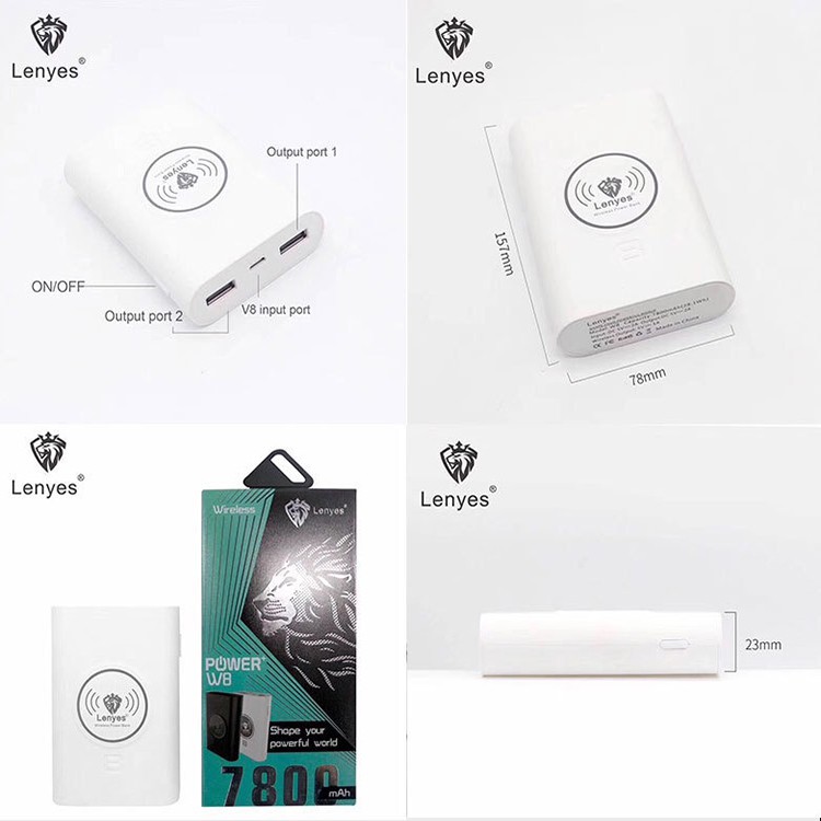 Sạc Dự Phòng Lenyes W8 Cao Cấp Lenyes W87800 MAh W8