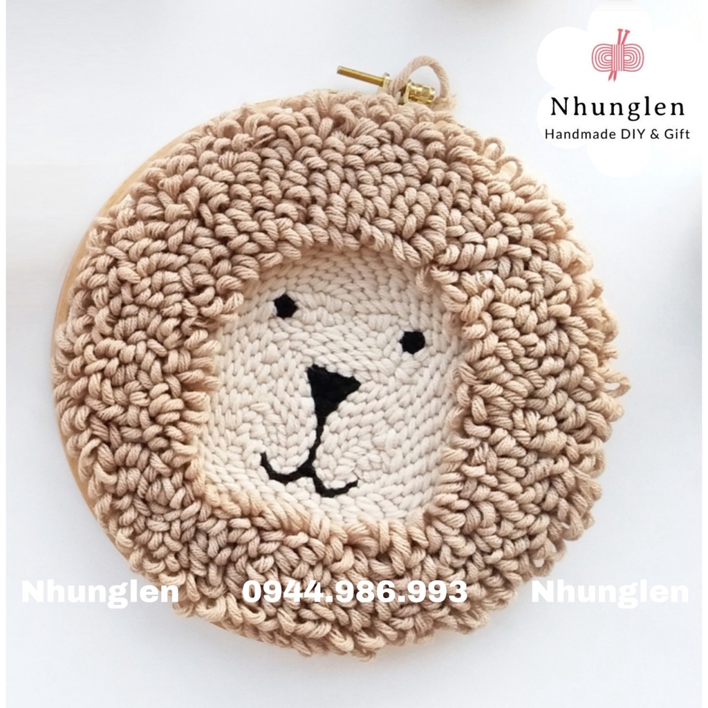 DIY Bộ Thêu Len Xù Trang Trí Cún Cưng - Punch Needle Decor -  Qùa Tặng Handmade Ý Nghĩa