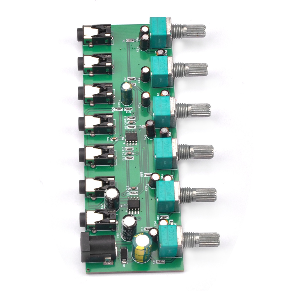 Bảng mạch trộn âm thanh Pcbfun DC5-20V 6 kênh 1 đầu ra + nắp núm vặn tiện dụng