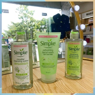 Combo simple skincare tẩy trang + sữa rửa mặt + nước hoa hồng