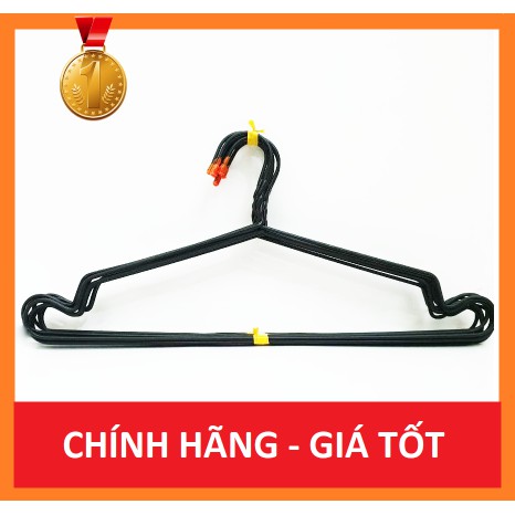 ✅ [CHÍNH HÃNG] MÓC SẮT BỌC NHỰA CHỮ V CAO CẤP LONG QUÂN - TREO QUẦN ÁO TRẺ EM ĐẾN NGƯỜI LỚN - 1 BÓ 10 MÓC