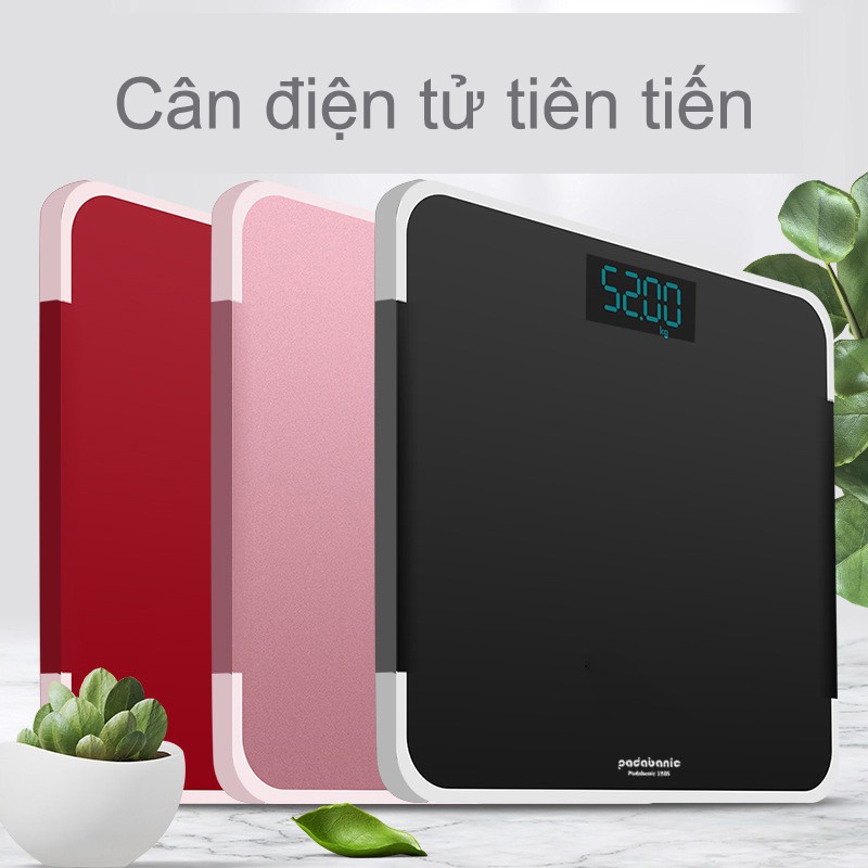 Cân Điện Tử Sạc Pin USB Cân Sức Khỏe Màn Hình LCD Hiển Thị Nhiệt Độ Phòng Max 180KG