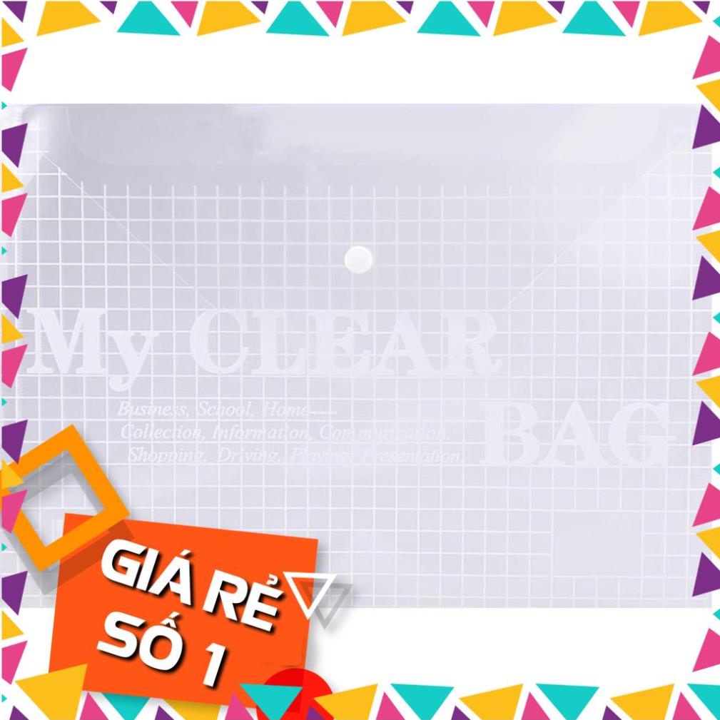 10 túi đựng tài liệu; hồ sơ Clear Bag; loại to và dày dùng cho khổ giấy A4 _ HOT