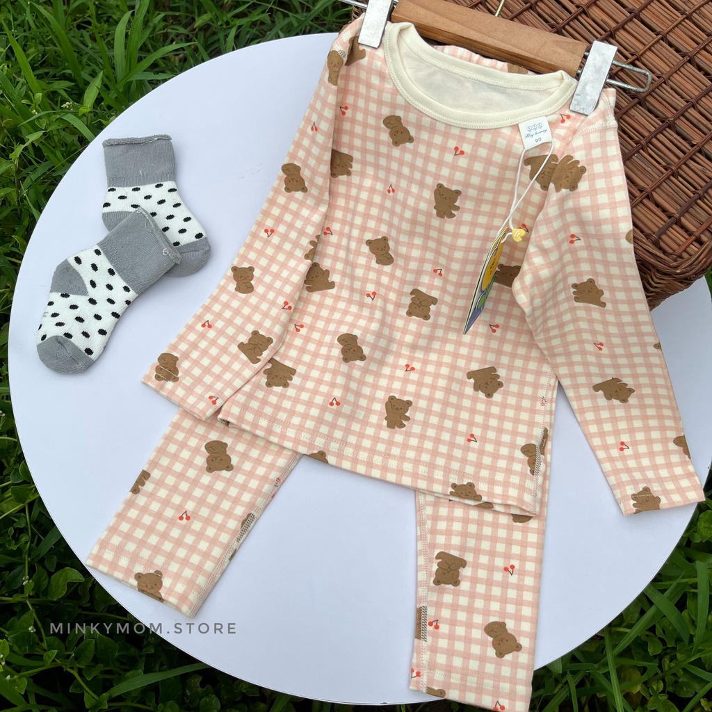 [HeyHoney] BỘ DÀI TAY COTTON HOẠ TIẾT SIÊU XINH CHO BÉ YÊU