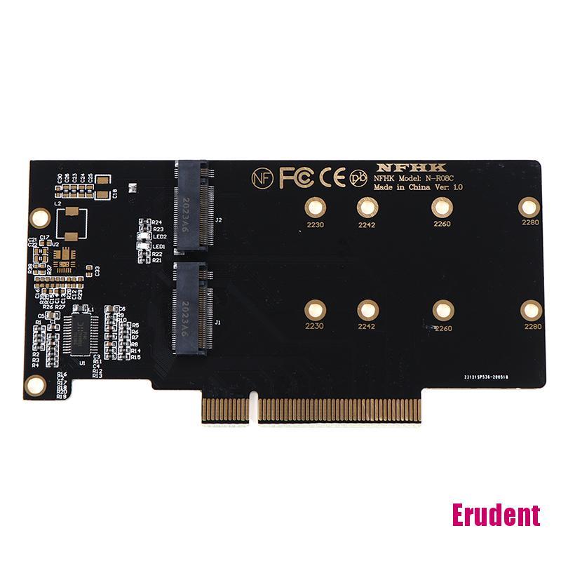 Set 2 Thẻ Chuyển Đổi Nvme M.2 Ahci Sang X8 X16 Pcie Express 3.0 Gen3 Raid Chuyên Dụng | BigBuy360 - bigbuy360.vn