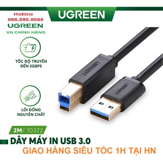 Cáp usb 3.0 am to bm máy in ugreen 10372 - hàng chính hãng