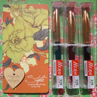 Bút máy Hero 329 nắp vàng phiên bản quốc tế