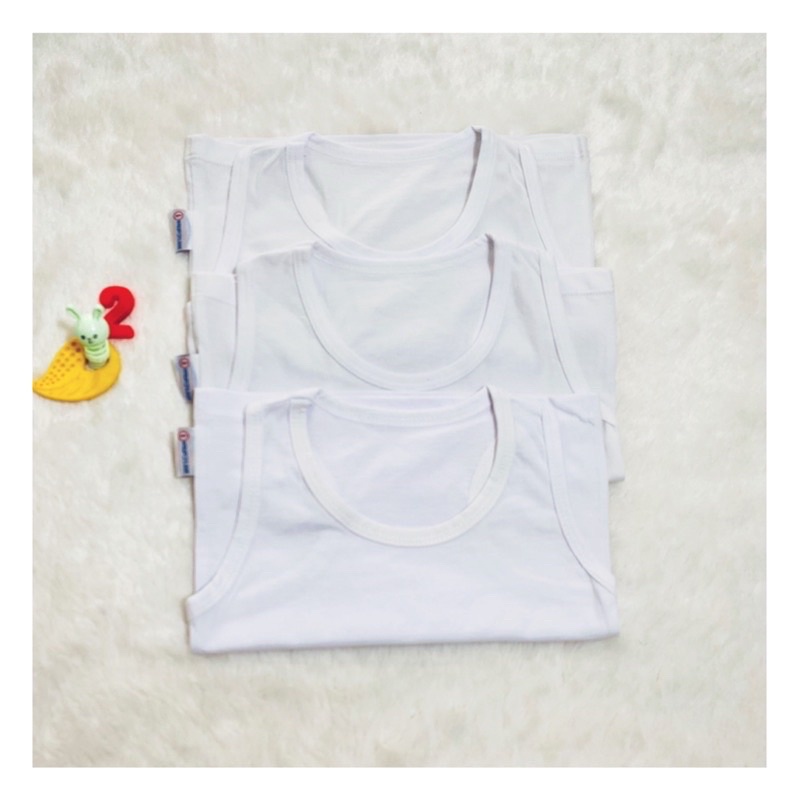 Áo thun ba lỗ cho bé từ 3- 35kg, áo sát nách cổ tròn màu trắng chất cotton mềm mát cho bé mặc ở nhà