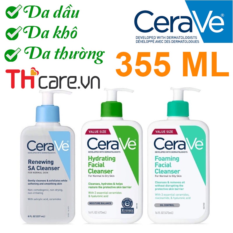 Sữa rửa mặt CeraVe Foaming Facial Cleanser 355ml
