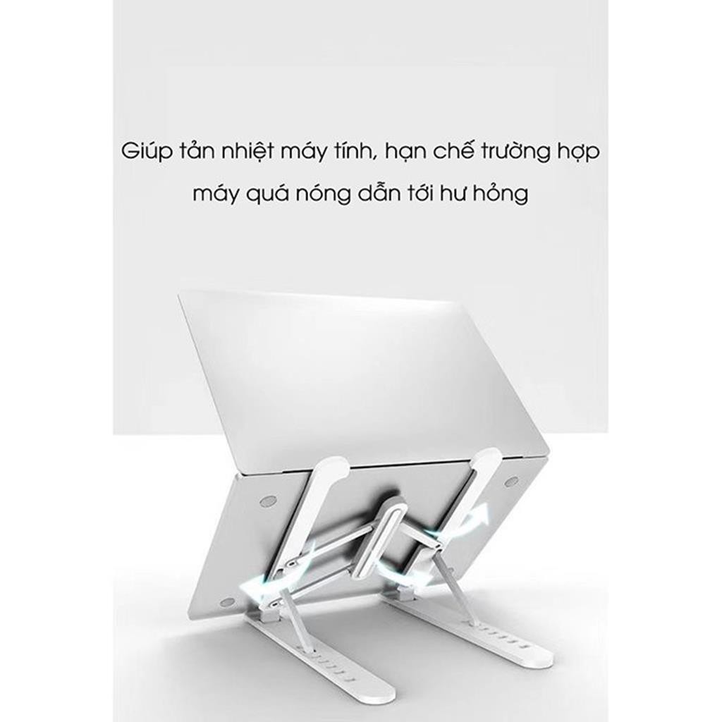 Giá Đỡ Laptop, Giá Đỡ Ipad Chống Trượt 6 Nấc Chỉnh Độ Cao Gập Gọn Dễ Dàng Tặng kèm túi đựng -dc4453