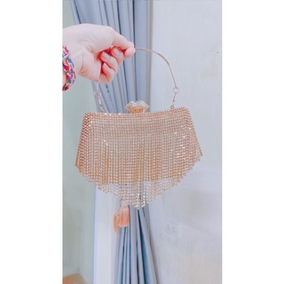 Cốp đi tiệc đính đá siêu sang (Full box kèm dây đeo)