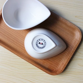 Bát sứ ăn dặm hình giọt nước - sứ trắng