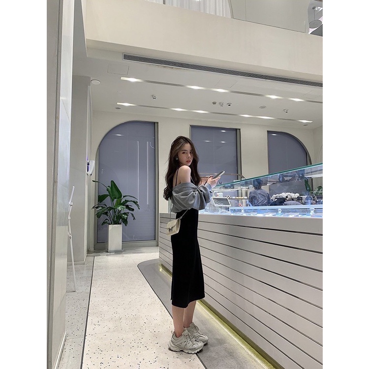 ĐẦM 2 DÂY CÓ ÁO KHOÁC NGOÀI DÀNH CHO NỮ BIGSIZE 55-90kg