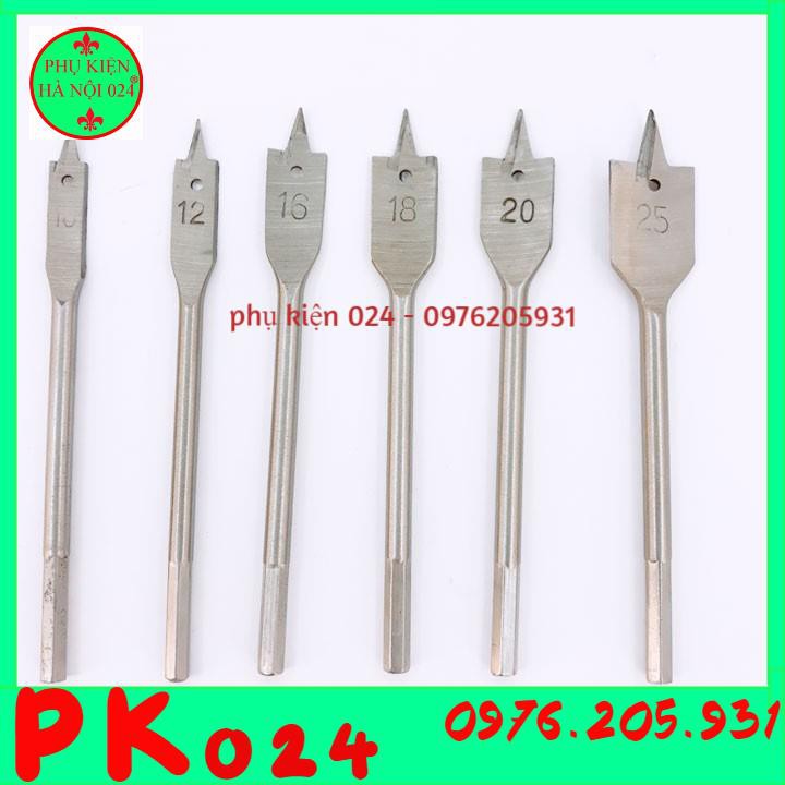 [XẢ KHO] Bộ 6 Mũi Khoan Đuôi Cá Khoét Gỗ Chuyên Dụng Kích Thước Khác Nhau