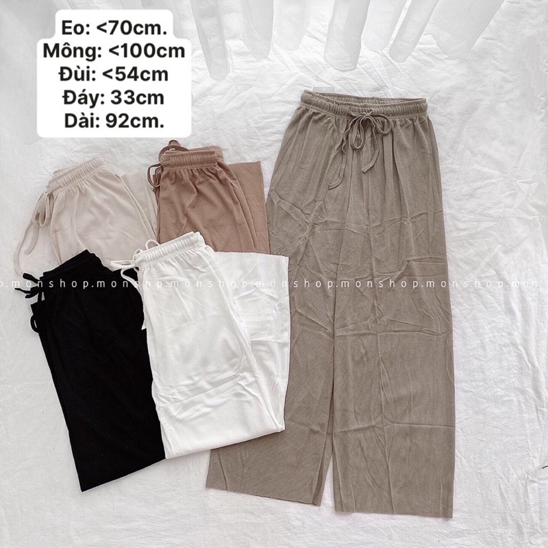Quần thun tăm dây rút