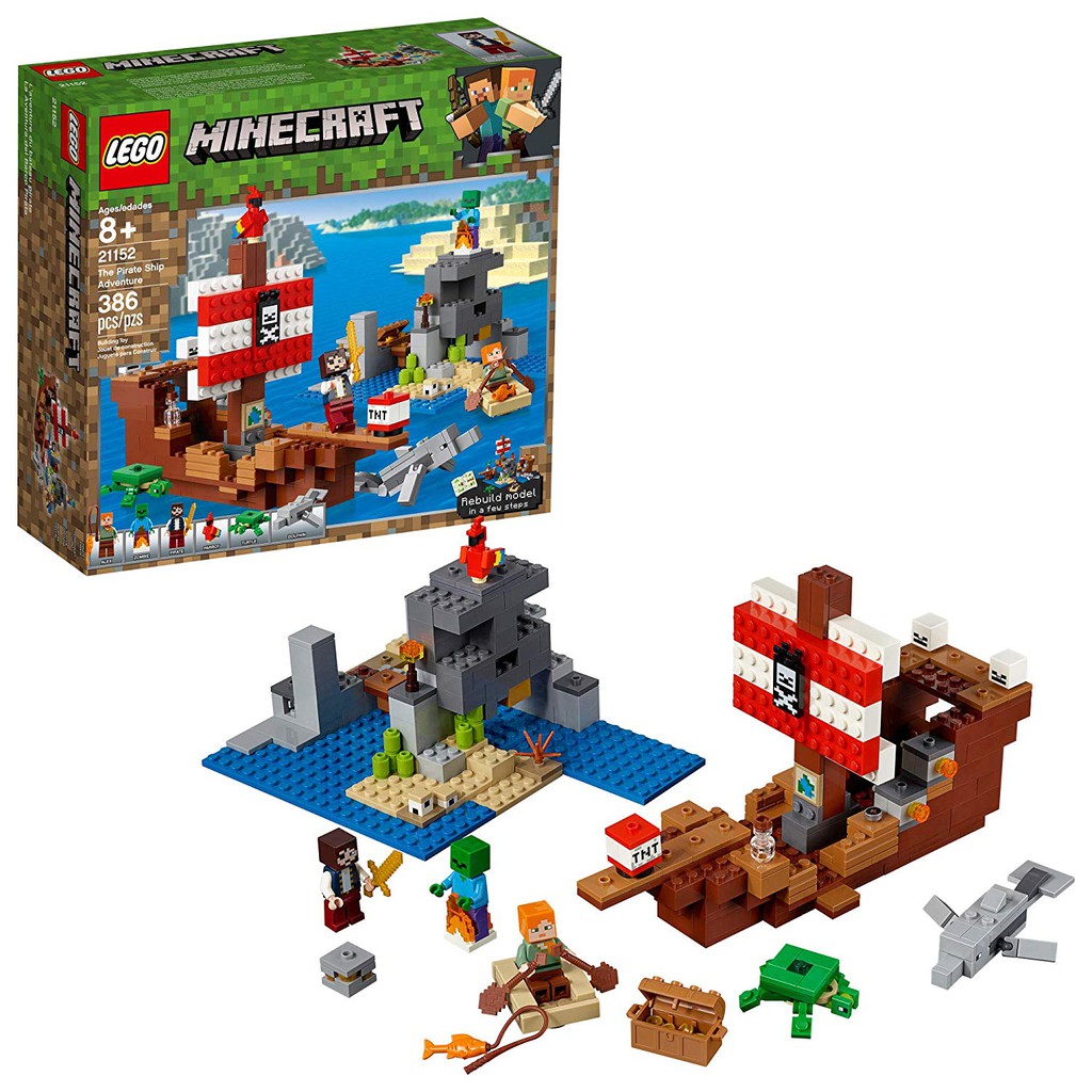 Đồ chơi LEGO Minecraft 21152 The Pirate Ship Adventure – Thuyền hải tặc