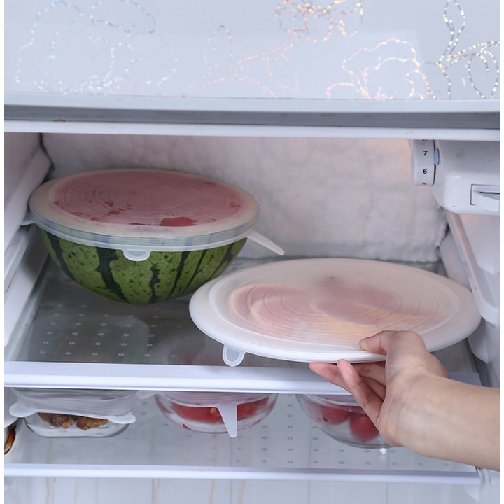 Set 6 nắp đậy thực phẩm chất liệu silicon