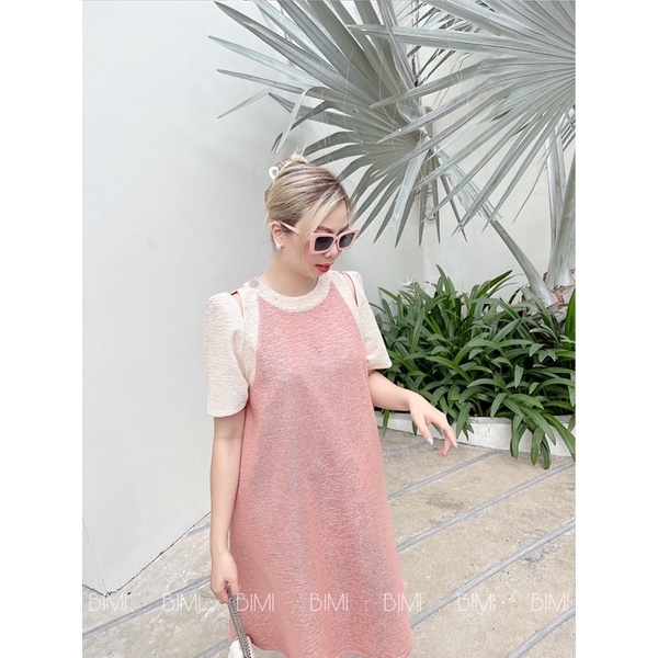 ĐẦM KHOÉT VAI MIX MÀU - BIMI