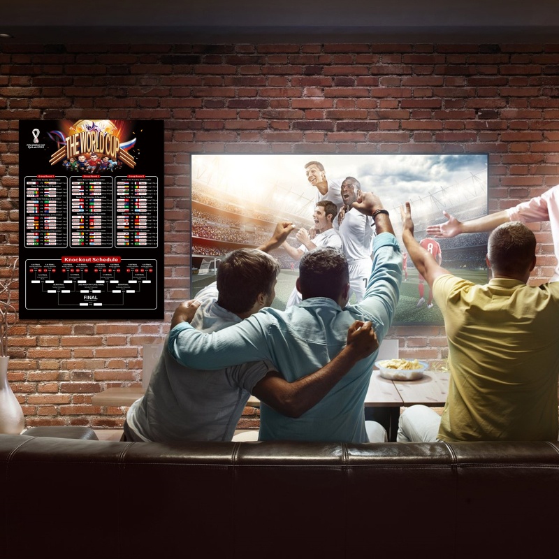Poster Treo Tường Trang Trí Hình Cầu Thủ Bóng Đá 2022