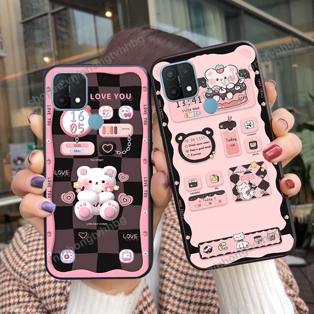 Ốp lưng Oppo A15 / A15s gấu,thỏ trắng , đồng hồ dễ thương cute cực đẹp