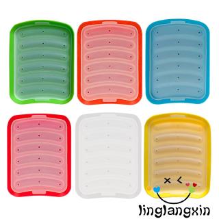 Khuôn làm xúc xích DIY tại nhà bằng silicon thông hơi kháng nhiệt độ cao cho bé tiện dụng