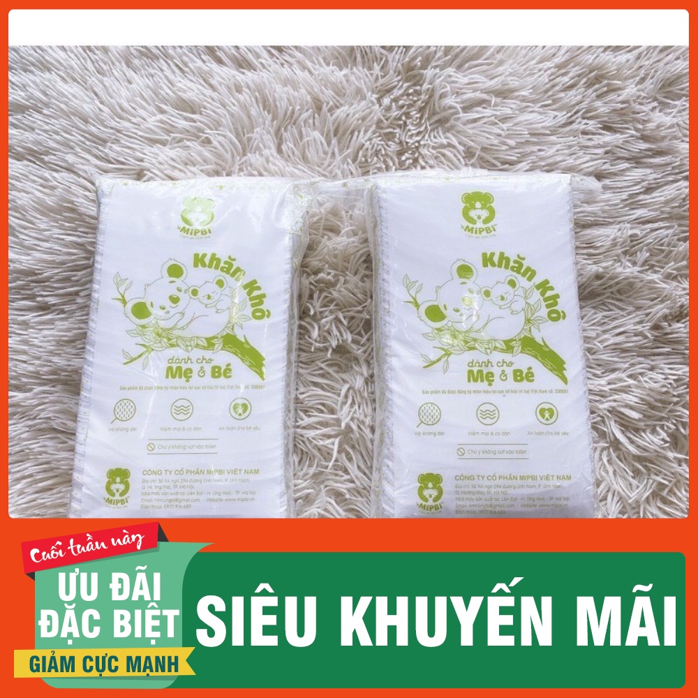 Khăn khô đa năng Mipbi 300gr LÀM TỪ VẢI KHÔNG DỆT,AN TOÀN CHO TRẺ