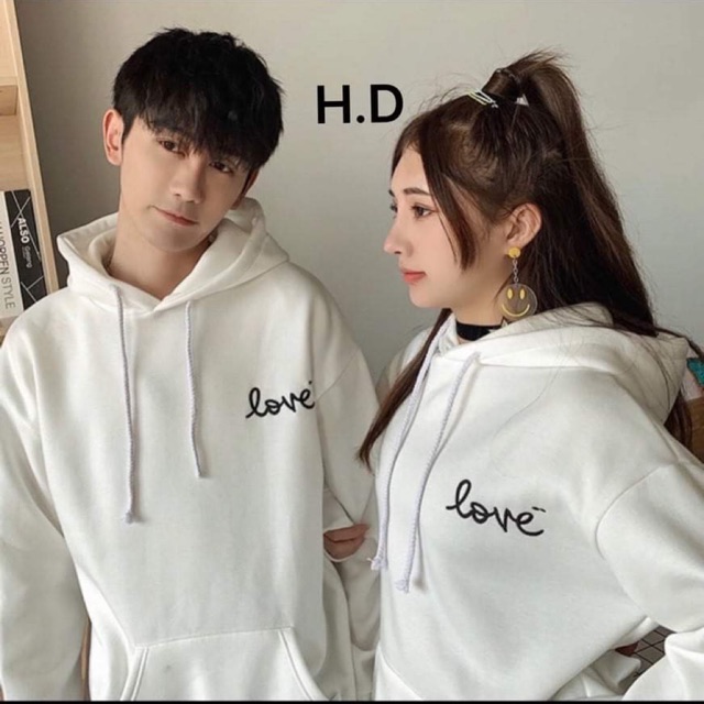 Áo đôi hoodie logo LOVE HDN876
