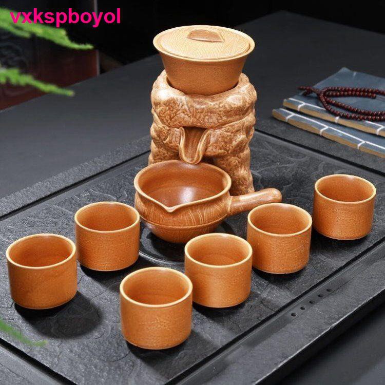 đồ ănMàu Tím Đất Sét Kung Fu Teacup Bộ Trà Đá Mài Nhà Lười Máy Pha Bán Tự Động Hoàn Toàn Biến Cả