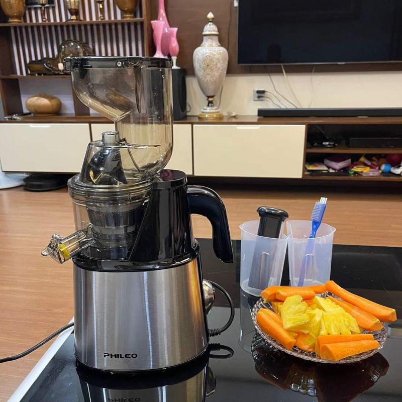 Máy ép chậm PhiLeo thương hiệu Hàn Quốc, ép kiệt rau và quả