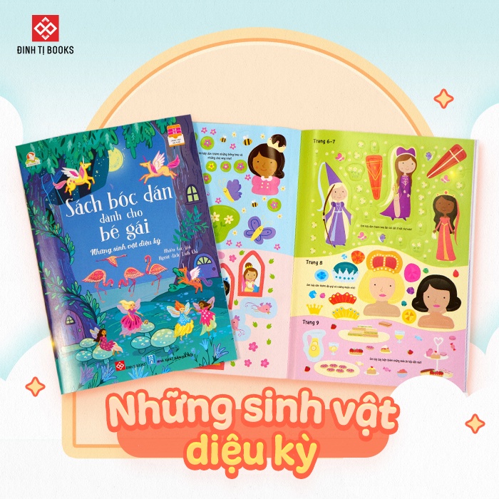 Sách - Sách Bóc Dán Dành Cho Bé Gái - Trọn Bộ 4 Cuốn