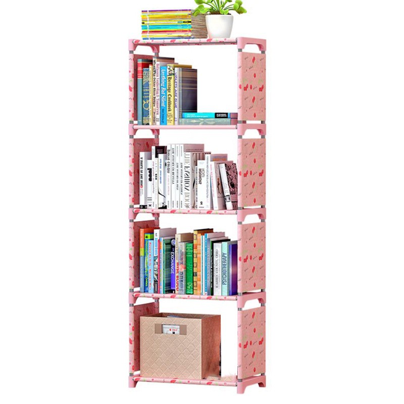 5-Shelf Bookcase Storage Bin Books Display Unit 5-Shelf Shees Rack