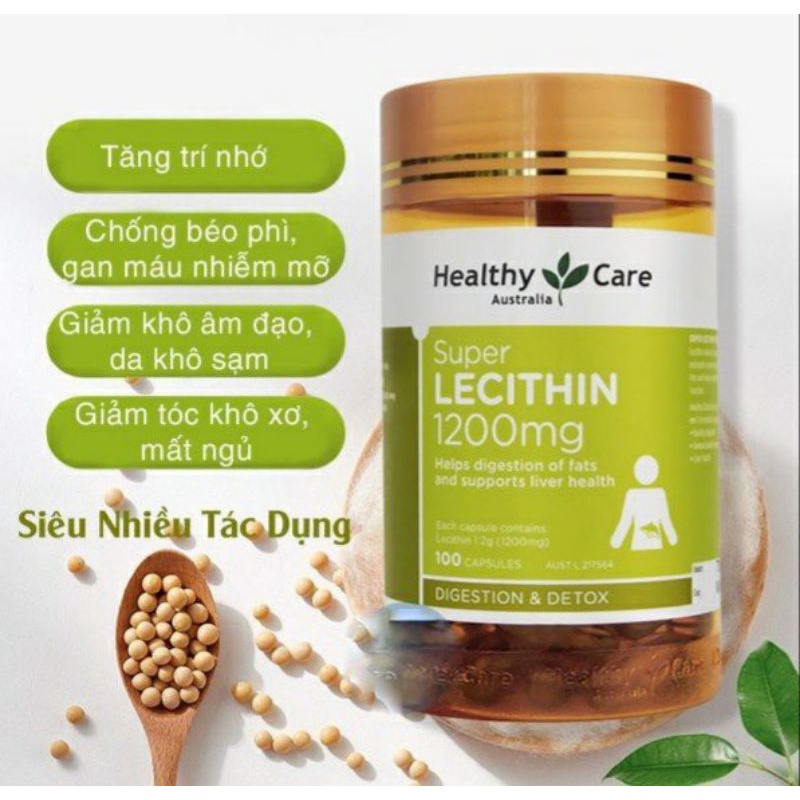 Mầm đậu nành Super Lecithin Healthy Care - Úc