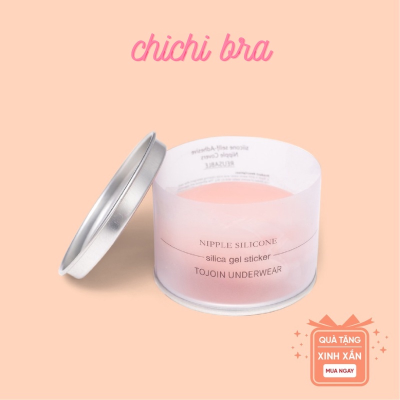 Miếng dán ngực silicon cao cấp💖FreeShip💖 Miếng che đầu ti nhũ hoa 5 cặp 10 Miếng Tàng Hình Siêu dính - 9990