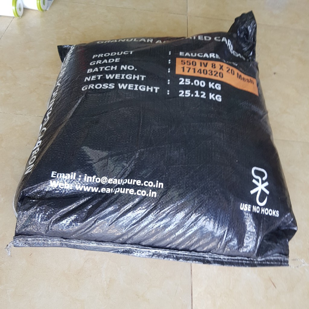 1 bao Than hoạt tính Ấn Độ 25kg khử mùi xử lý nước và lọc nước