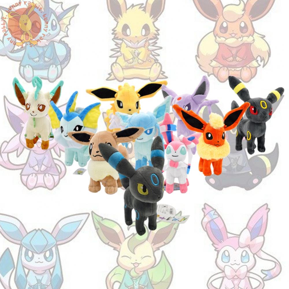 Thú Nhồi Bông Hình Pokemon Eevee Leafeon Umbreon Espeon Jolteon Vaporeon Flareon Mới