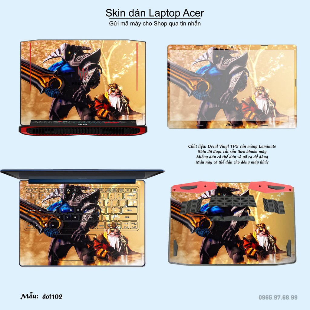 Skin dán Laptop Acer in hình Dota 2 _nhiều mẫu 17 (inbox mã máy cho Shop)