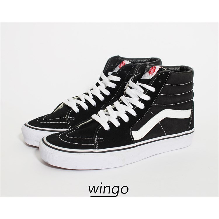 (Giày Chính Hãng) Vans Sk8 Hi Classic Black/White