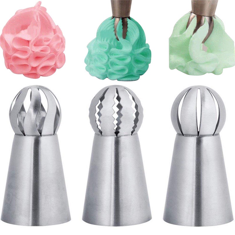 Set 3 đầu bắt bông kem trang trí bánh