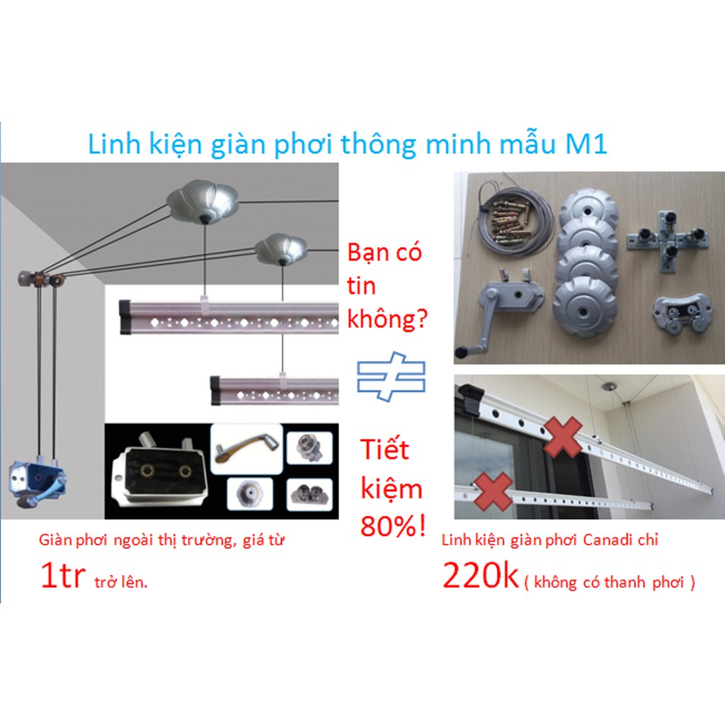 Bộ linh kiện giàn phơi thông minh MS1