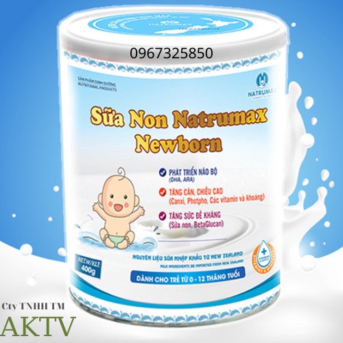 Sữa non cao cấp Natrumax NEWBORN 800G + Qùa ngẫu nhiên ạ