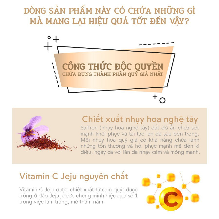 [Tặng 1 hộp Collagen]Bộ 4 sản phẩm dưỡng trắng và phục hồi da Gilaa Saffron Tone Up Repair